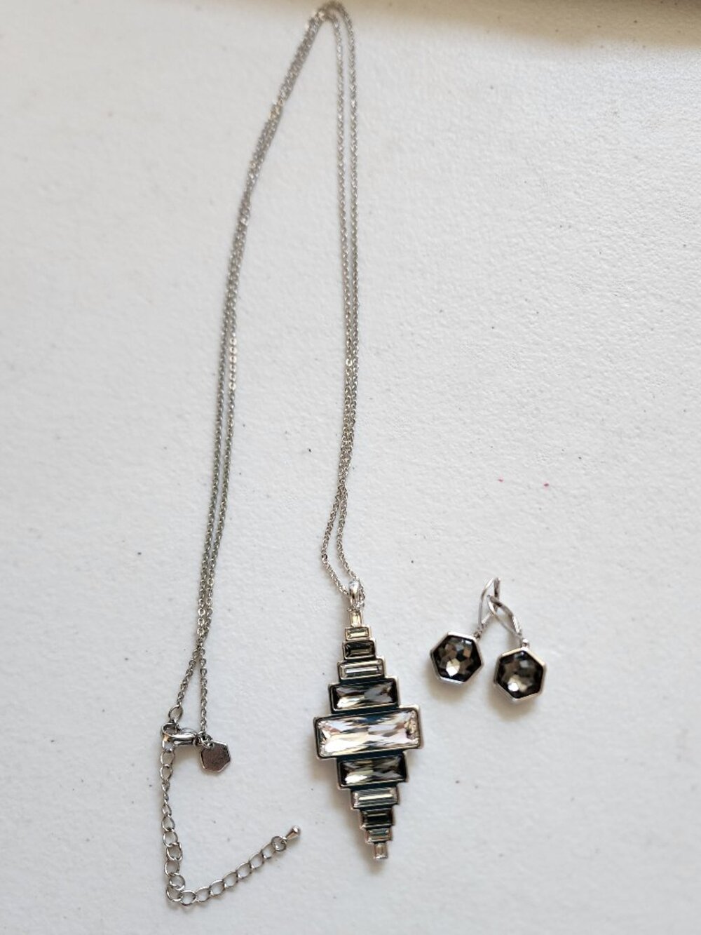 Touchstone Crystal Cyclone Pendant with Earrings